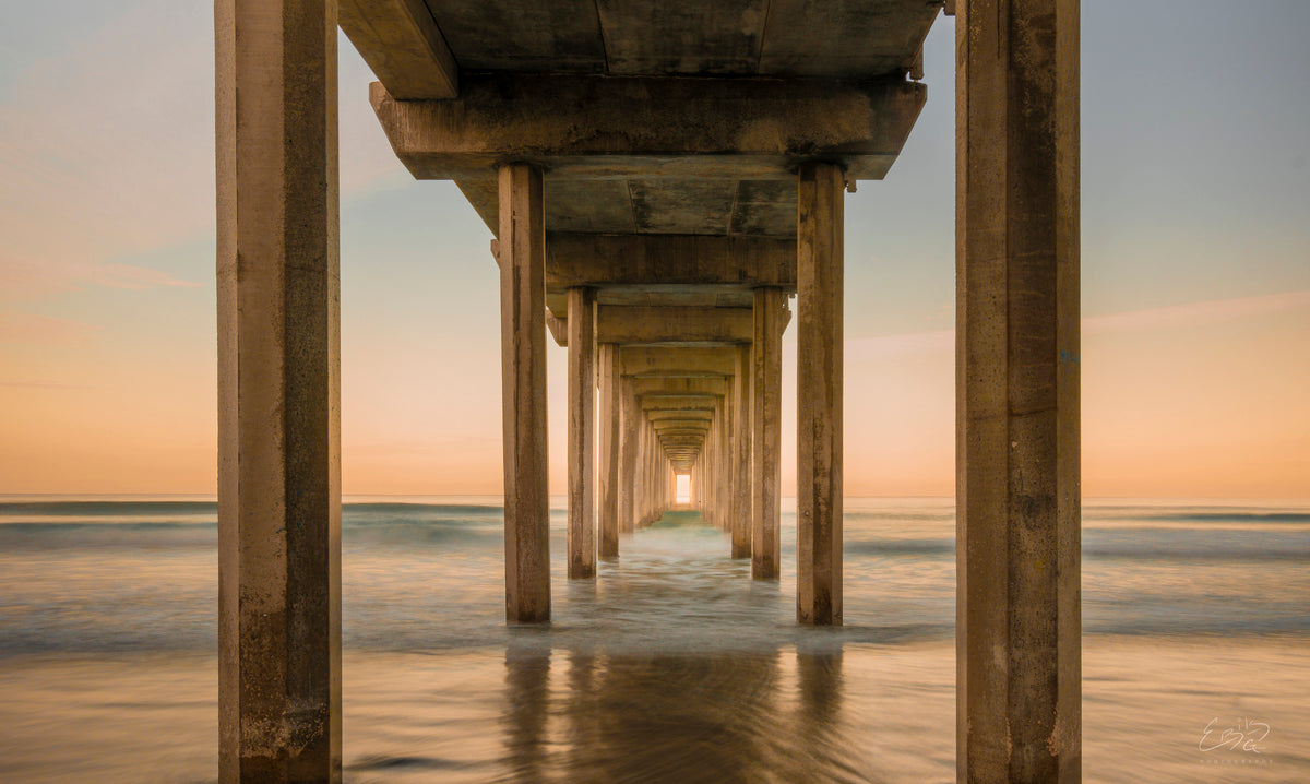 San Diego Pier Tunnel View Golden Hour