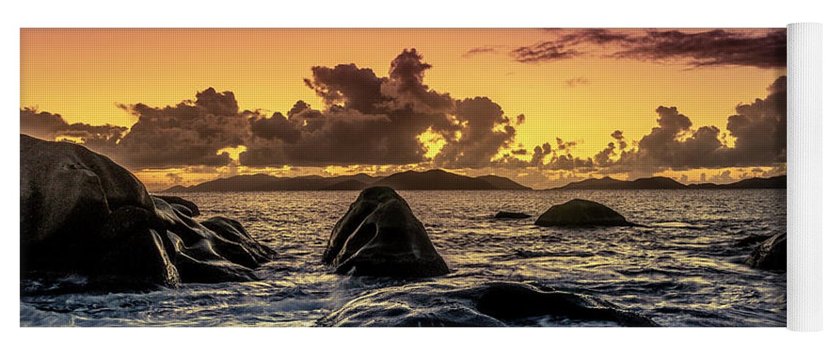Beach Sunset - Rocky Water - Yoga Mat