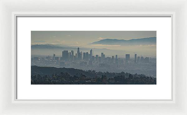 Hazy LA Skyline - Framed Print