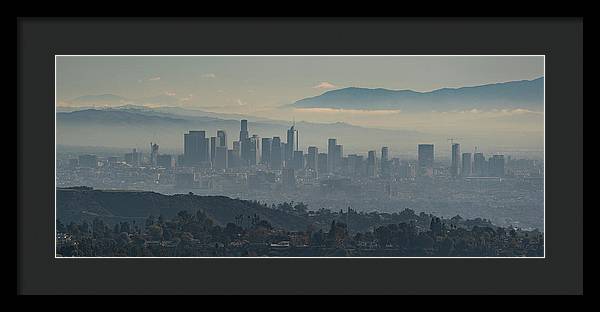 Hazy LA Skyline - Framed Print