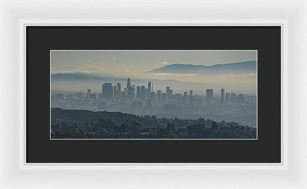 Hazy LA Skyline - Framed Print