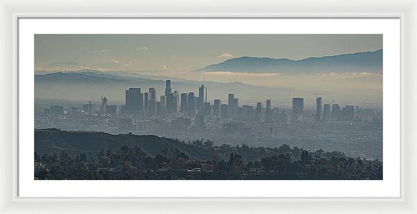 Hazy LA Skyline - Framed Print