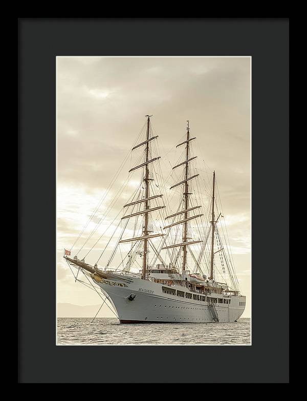 Modern Pirate Ship - Framed Print