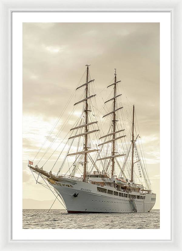Modern Pirate Ship - Framed Print