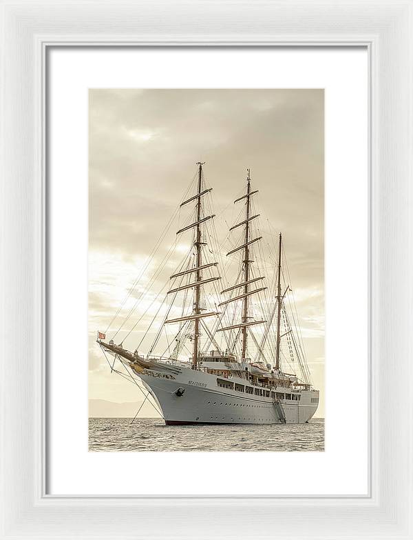 Modern Pirate Ship - Framed Print