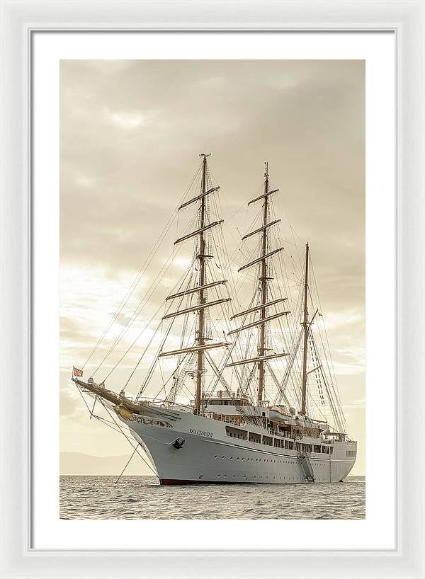 Modern Pirate Ship - Framed Print