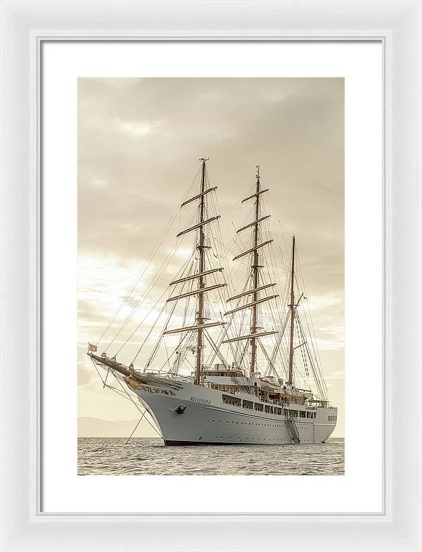 Modern Pirate Ship - Framed Print