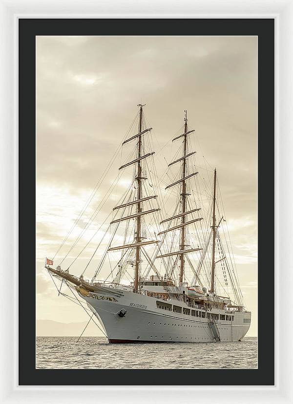 Modern Pirate Ship - Framed Print