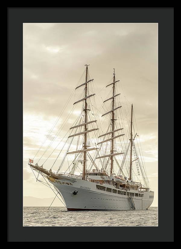 Modern Pirate Ship - Framed Print