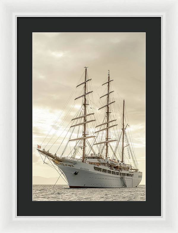 Modern Pirate Ship - Framed Print