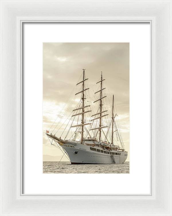 Modern Pirate Ship - Framed Print