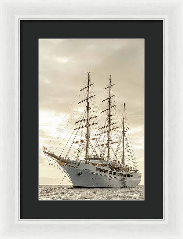 Modern Pirate Ship - Framed Print