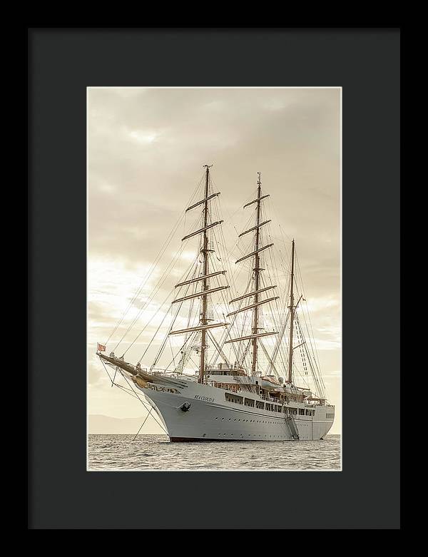 Modern Pirate Ship - Framed Print