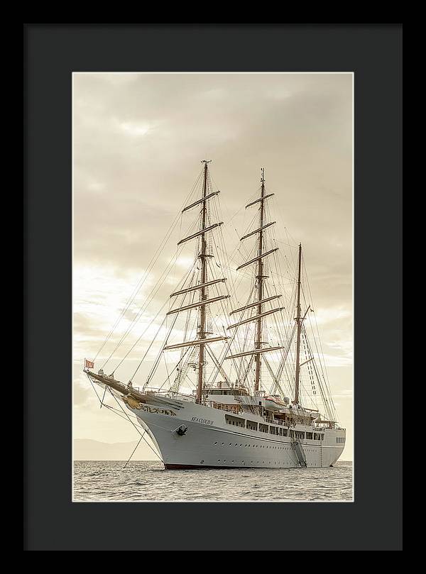 Modern Pirate Ship - Framed Print