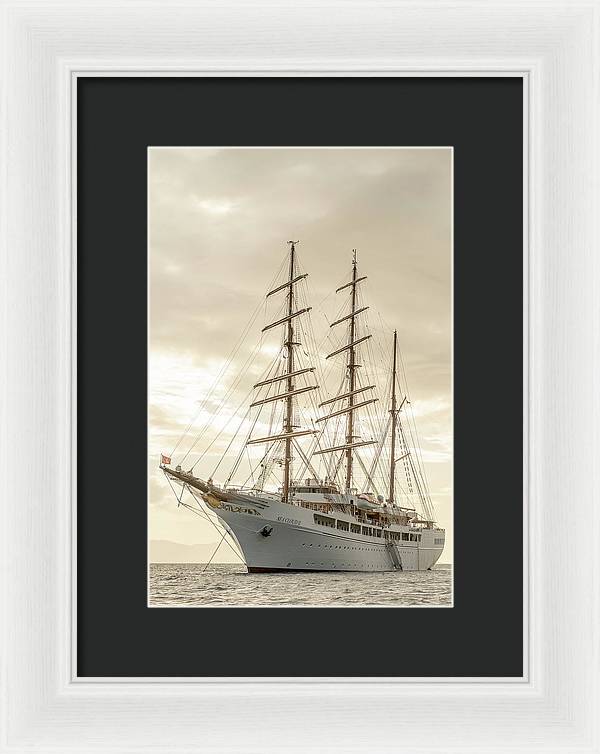 Modern Pirate Ship - Framed Print