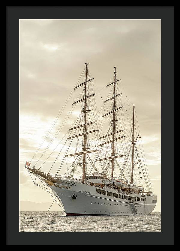 Modern Pirate Ship - Framed Print
