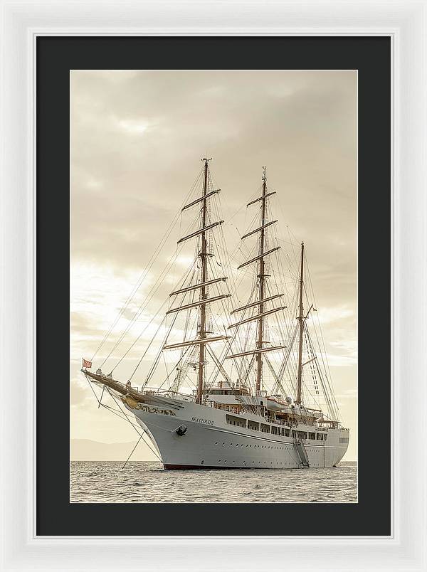 Modern Pirate Ship - Framed Print