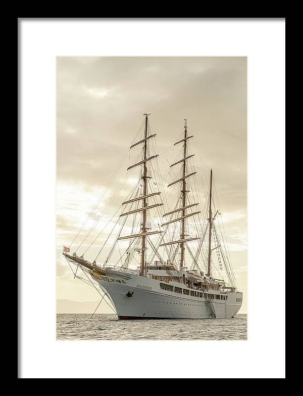 Modern Pirate Ship - Framed Print