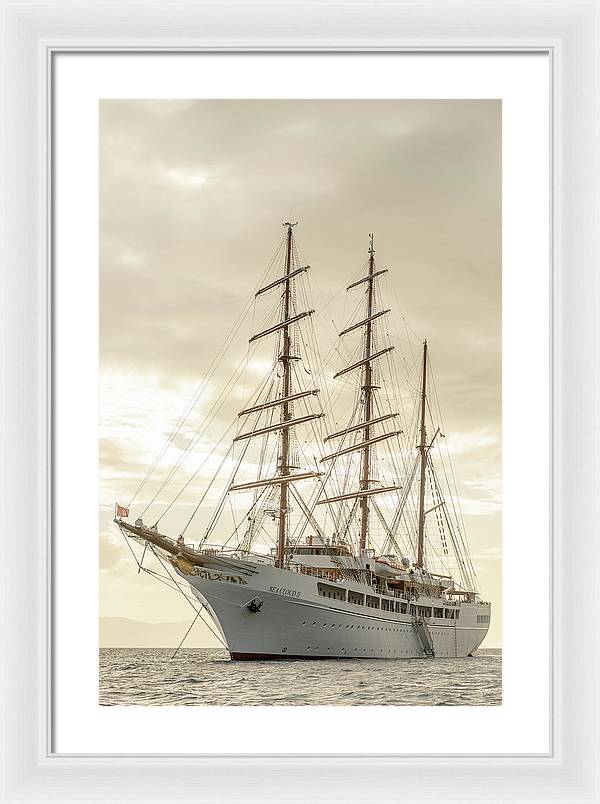 Modern Pirate Ship - Framed Print