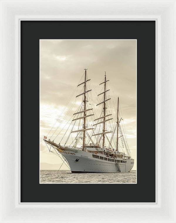 Modern Pirate Ship - Framed Print