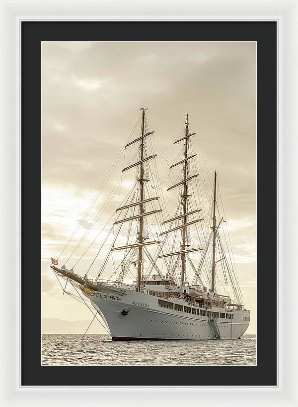 Modern Pirate Ship - Framed Print