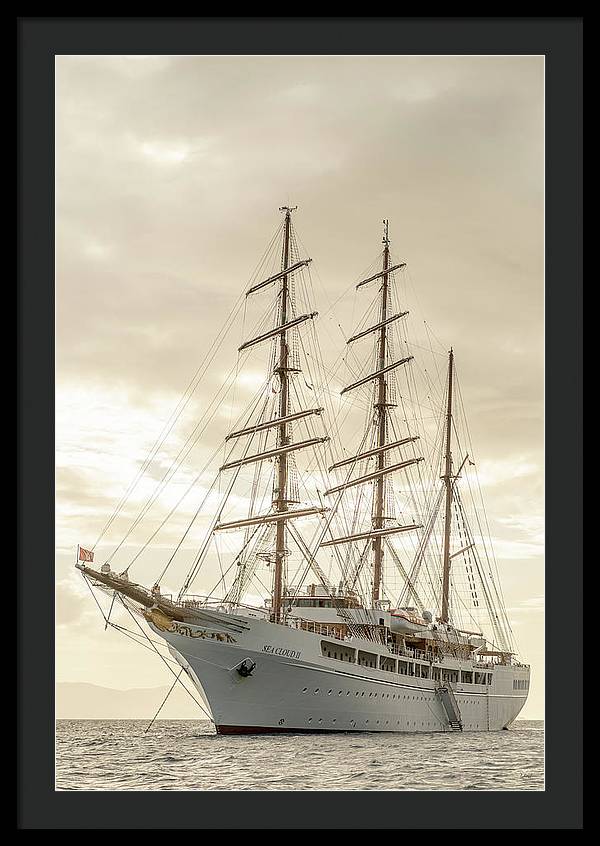Modern Pirate Ship - Framed Print