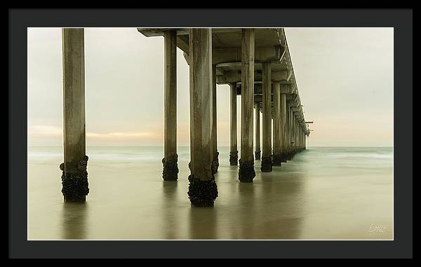 San Diego Pier - Side View Golden Hour - Framed Print