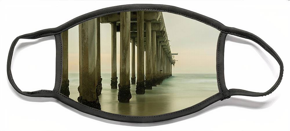 San Diego Pier - Side View Golden Hour - Face Mask
