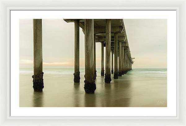 San Diego Pier - Side View Golden Hour - Framed Print