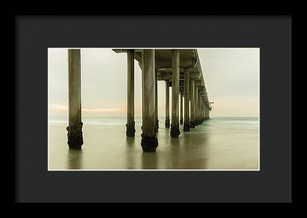 San Diego Pier - Side View Golden Hour - Framed Print