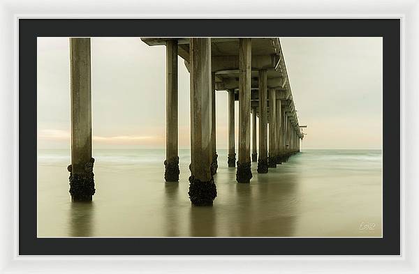 San Diego Pier - Side View Golden Hour - Framed Print