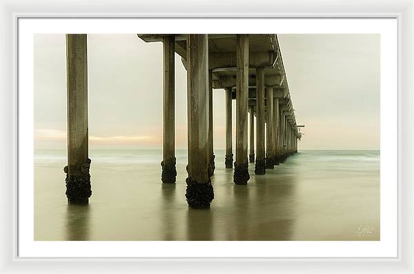 San Diego Pier - Side View Golden Hour - Framed Print