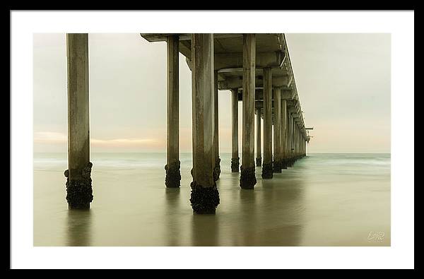 San Diego Pier - Side View Golden Hour - Framed Print