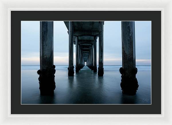 San Diego Pier - Tunnel View Blue Hour - Framed Print