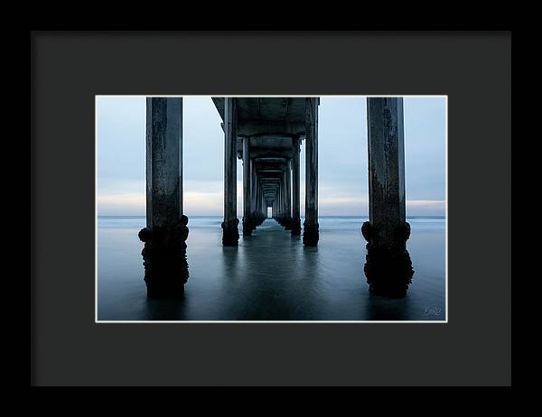 San Diego Pier - Tunnel View Blue Hour - Framed Print