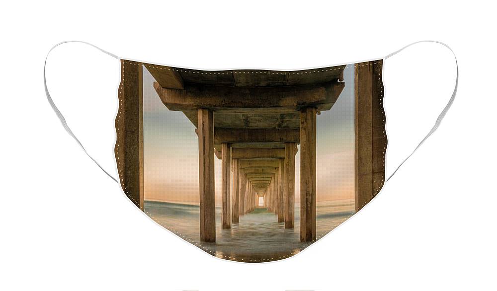 San Diego Pier - Tunnel View Golden Hour - Face Mask