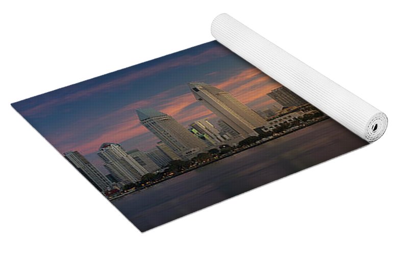 San Diego Skyline - Twilight - Yoga Mat