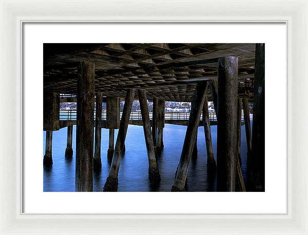 Under Santa Monica Pier - Framed Print