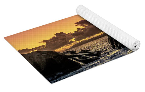 Beach Sunset - Rocky Water - Yoga Mat