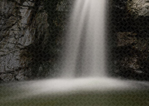 Eaton Canyon Waterfall - Closeup - Puzzle