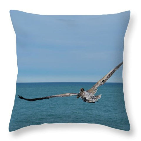 Flying Pelican - Throw Pillow