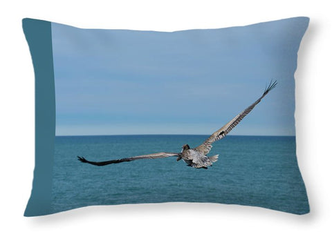 Flying Pelican - Throw Pillow