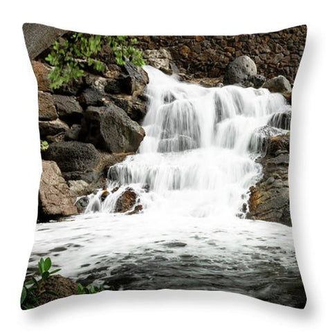Hawaii Waterfall - Throw Pillow