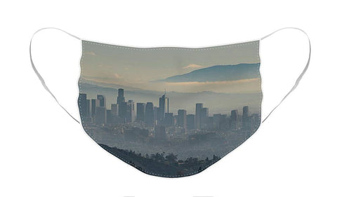Hazy LA Skyline - Face Mask