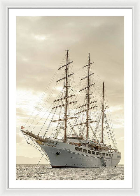 Modern Pirate Ship - Framed Print