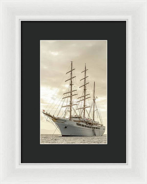 Modern Pirate Ship - Framed Print
