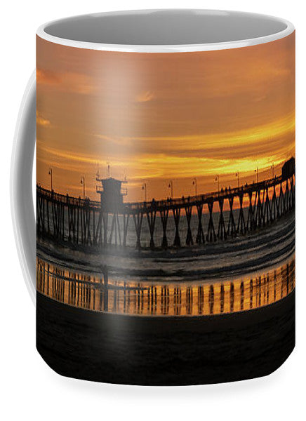 San Diego Pier - Panoramic Sunset - Mug