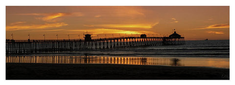 San Diego Pier - Panoramic Sunset - Yoga Mat