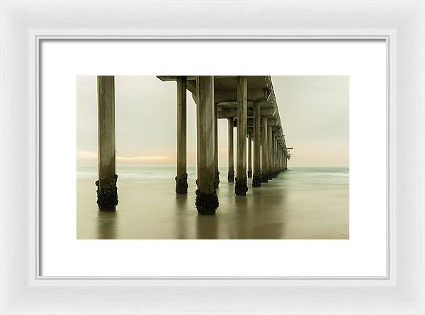 San Diego Pier - Side View Golden Hour - Framed Print