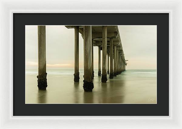 San Diego Pier - Side View Golden Hour - Framed Print